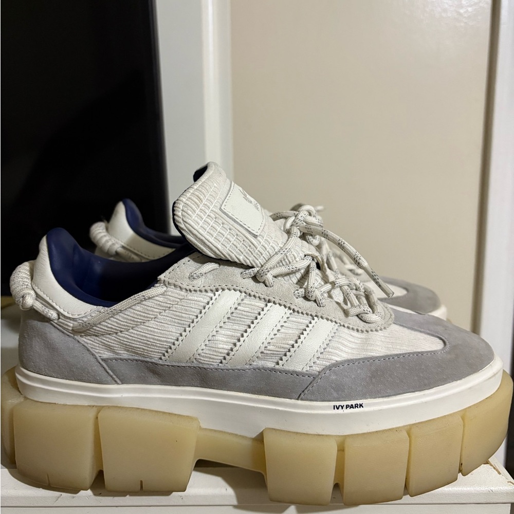 adidas Ivy Park Cream and Gray Sneakers
